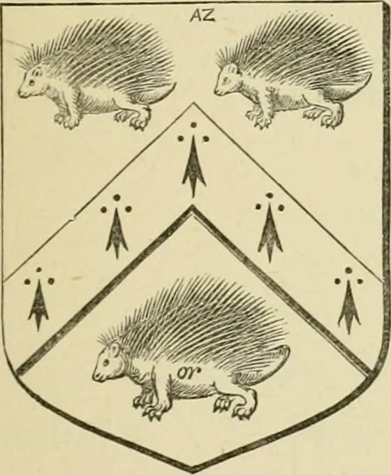 An illustration from The visitation of London, anno Domini 1633, 1634, and 1635. Made by Sr. Henry St. George, kt., Richmond herald, and deputy and marshal to Sr. Richard St. George, kt., Clarencieux king of armes, 1886, leaf 364