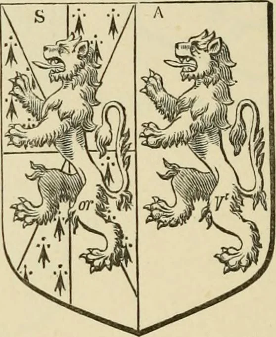 An illustration from The visitation of London, anno Domini 1633, 1634, and 1635. Made by Sr. Henry St. George, kt., Richmond herald, and deputy and marshal to Sr. Richard St. George, kt., Clarencieux king of armes, 1886, leaf 365