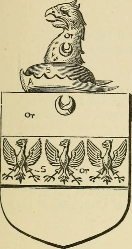An illustration from The visitation of London, anno Domini 1633, 1634, and 1635. Made by Sr. Henry St. George, kt., Richmond herald, and deputy and marshal to Sr. Richard St. George, kt., Clarencieux king of armes, 1886, leaf 368