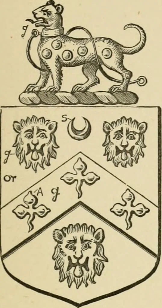 An illustration from The visitation of London, anno Domini 1633, 1634, and 1635. Made by Sr. Henry St. George, kt., Richmond herald, and deputy and marshal to Sr. Richard St. George, kt., Clarencieux king of armes, 1886, leaf 372