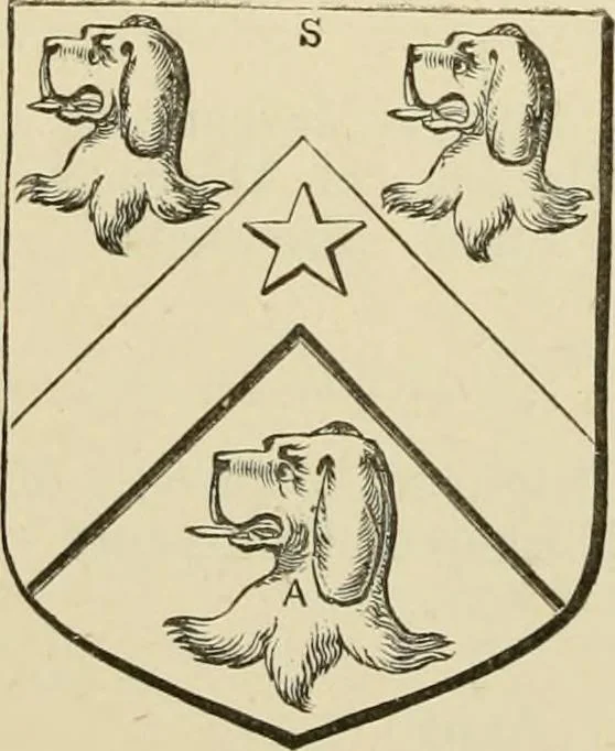 An illustration from The visitation of London, anno Domini 1633, 1634, and 1635. Made by Sr. Henry St. George, kt., Richmond herald, and deputy and marshal to Sr. Richard St. George, kt., Clarencieux king of armes, 1886, leaf 411