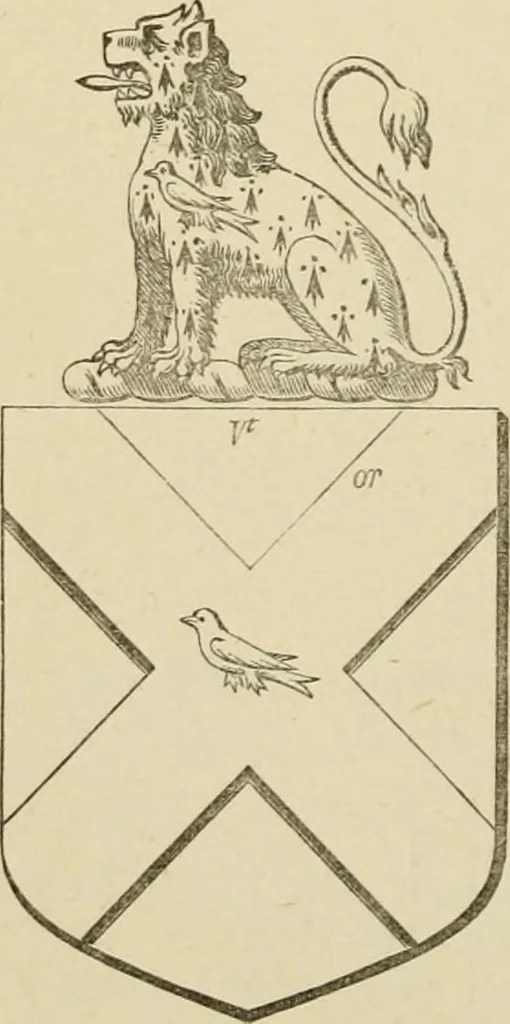 An illustration from The visitation of London, anno Domini 1633, 1634, and 1635. Made by Sr. Henry St. George, kt., Richmond herald, and deputy and marshal to Sr. Richard St. George, kt., Clarencieux king of armes, 1886, leaf 415