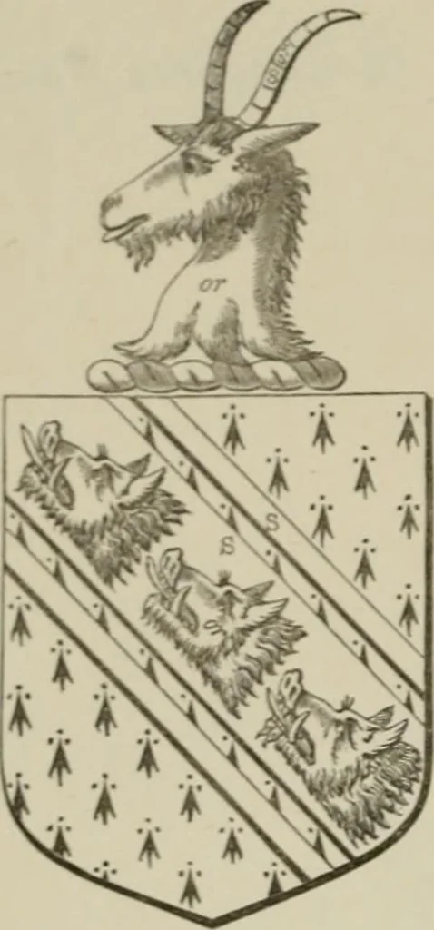 An illustration from The visitation of London : anno Domini 1633, 1634, and 1635. Made by Sr. Henry St. George, kt., Richmond herald, and deputy and marshal to Sr. Richard St. George, kt., Clarencieux king of armes, 1880, leaf 103