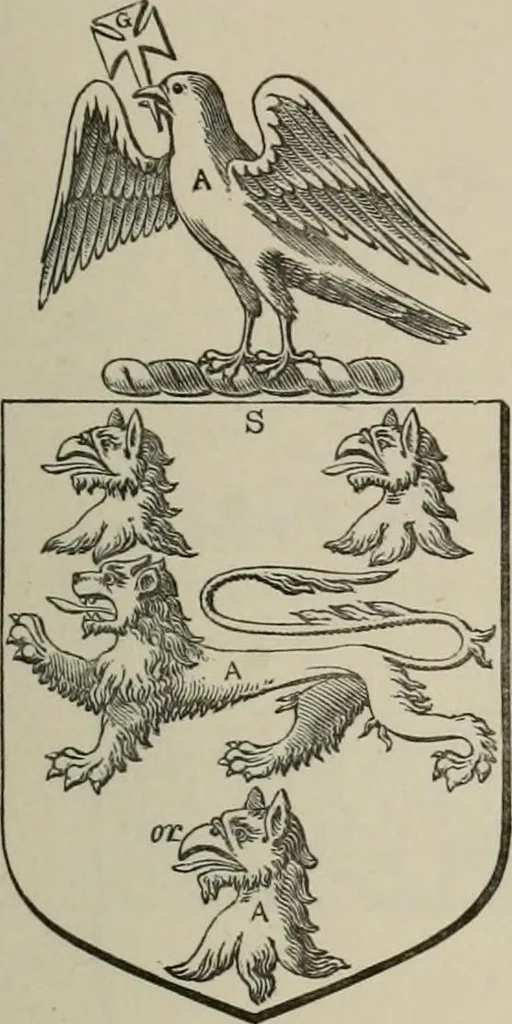 An illustration from The visitation of London : anno Domini 1633, 1634, and 1635. Made by Sr. Henry St. George, kt., Richmond herald, and deputy and marshal to Sr. Richard St. George, kt., Clarencieux king of armes, 1880, leaf 106