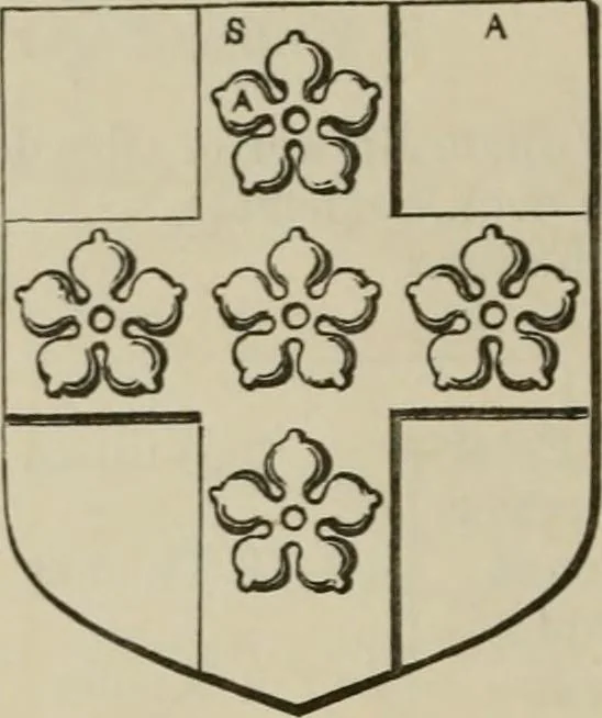 An illustration from The visitation of London : anno Domini 1633, 1634, and 1635. Made by Sr. Henry St. George, kt., Richmond herald, and deputy and marshal to Sr. Richard St. George, kt., Clarencieux king of armes, 1880, leaf 113