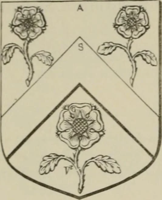An illustration from The visitation of London : anno Domini 1633, 1634, and 1635. Made by Sr. Henry St. George, kt., Richmond herald, and deputy and marshal to Sr. Richard St. George, kt., Clarencieux king of armes, 1880, leaf 123