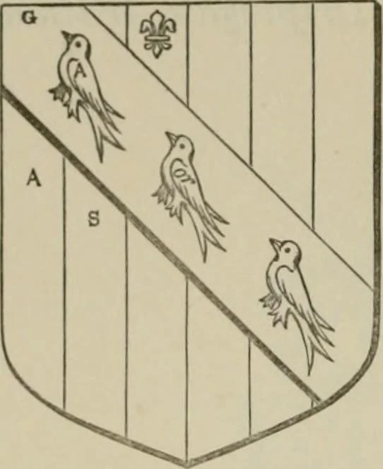 An illustration from The visitation of London : anno Domini 1633, 1634, and 1635. Made by Sr. Henry St. George, kt., Richmond herald, and deputy and marshal to Sr. Richard St. George, kt., Clarencieux king of armes, 1880, leaf 133
