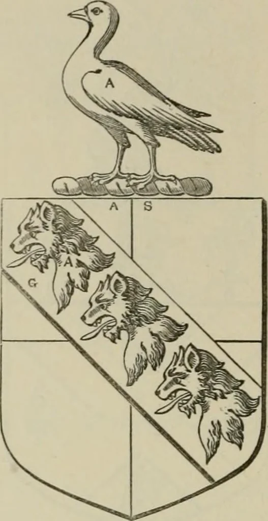 An illustration from The visitation of London : anno Domini 1633, 1634, and 1635. Made by Sr. Henry St. George, kt., Richmond herald, and deputy and marshal to Sr. Richard St. George, kt., Clarencieux king of armes, 1880, leaf 137