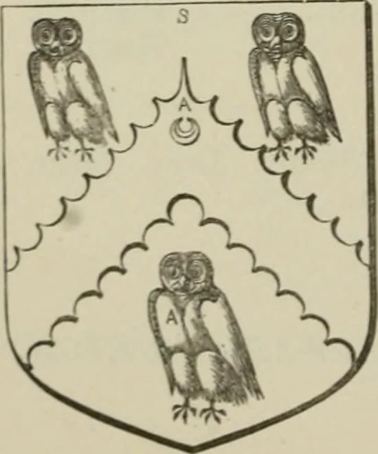 An illustration from The visitation of London : anno Domini 1633, 1634, and 1635. Made by Sr. Henry St. George, kt., Richmond herald, and deputy and marshal to Sr. Richard St. George, kt., Clarencieux king of armes, 1880, leaf 139