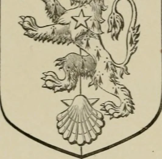 An illustration from The visitation of London : anno Domini 1633, 1634, and 1635. Made by Sr. Henry St. George, kt., Richmond herald, and deputy and marshal to Sr. Richard St. George, kt., Clarencieux king of armes, 1880, leaf 179