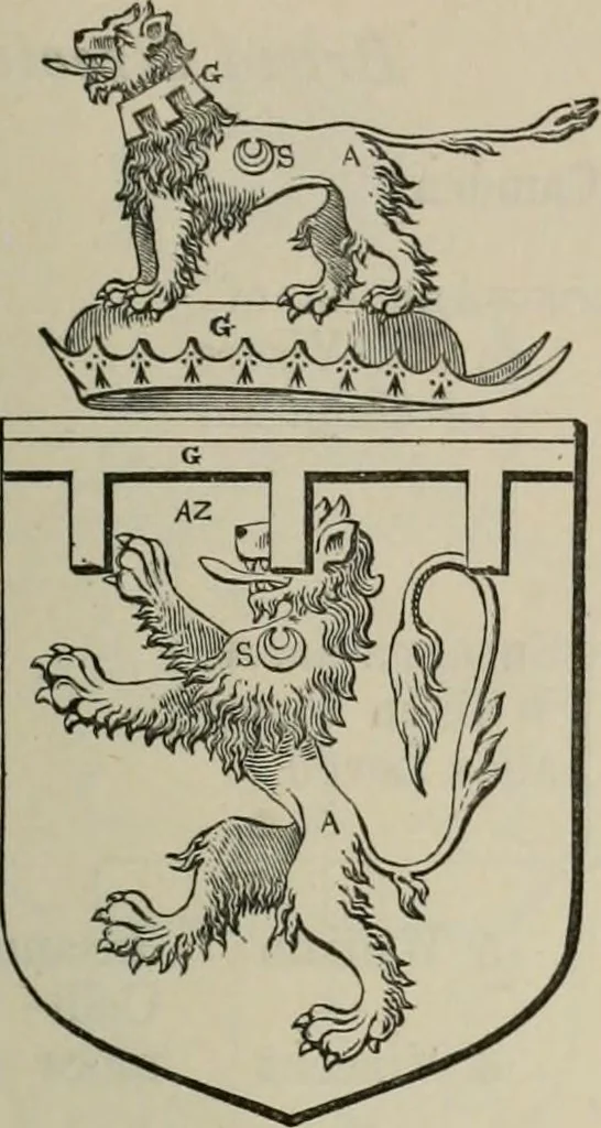 An illustration from The visitation of London : anno Domini 1633, 1634, and 1635. Made by Sr. Henry St. George, kt., Richmond herald, and deputy and marshal to Sr. Richard St. George, kt., Clarencieux king of armes, 1880, leaf 192