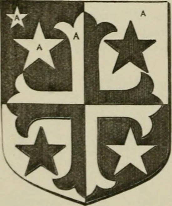 An illustration from The visitation of London : anno Domini 1633, 1634, and 1635. Made by Sr. Henry St. George, kt., Richmond herald, and deputy and marshal to Sr. Richard St. George, kt., Clarencieux king of armes, 1880, leaf 193