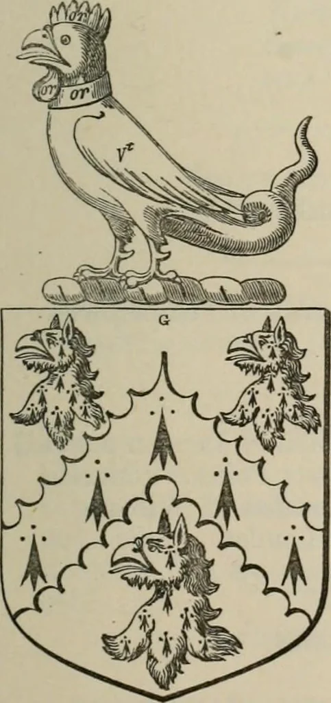 An illustration from The visitation of London : anno Domini 1633, 1634, and 1635. Made by Sr. Henry St. George, kt., Richmond herald, and deputy and marshal to Sr. Richard St. George, kt., Clarencieux king of armes, 1880, leaf 200