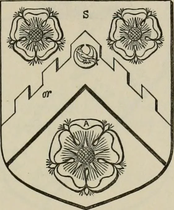 An illustration from The visitation of London : anno Domini 1633, 1634, and 1635. Made by Sr. Henry St. George, kt., Richmond herald, and deputy and marshal to Sr. Richard St. George, kt., Clarencieux king of armes, 1880, leaf 202