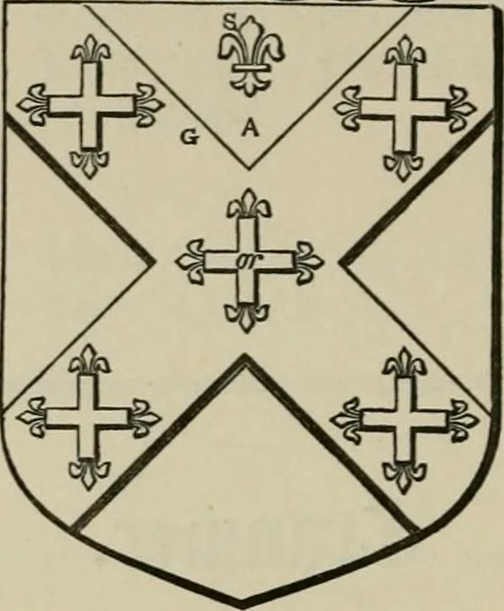 An illustration from The visitation of London : anno Domini 1633, 1634, and 1635. Made by Sr. Henry St. George, kt., Richmond herald, and deputy and marshal to Sr. Richard St. George, kt., Clarencieux king of armes, 1880, leaf 211