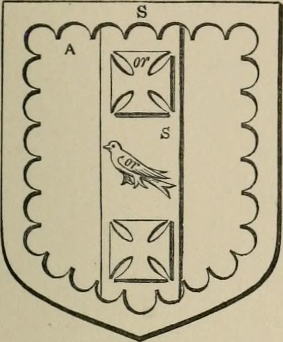 An illustration from The visitation of London : anno Domini 1633, 1634, and 1635. Made by Sr. Henry St. George, kt., Richmond herald, and deputy and marshal to Sr. Richard St. George, kt., Clarencieux king of armes, 1880, leaf 220