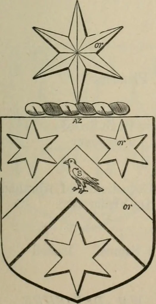 An illustration from The visitation of London : anno Domini 1633, 1634, and 1635. Made by Sr. Henry St. George, kt., Richmond herald, and deputy and marshal to Sr. Richard St. George, kt., Clarencieux king of armes, 1880, leaf 244