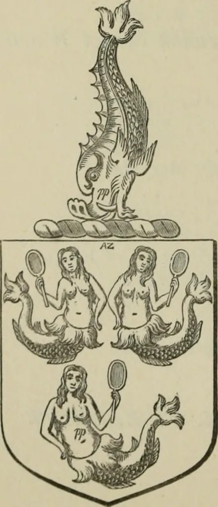 An illustration from The visitation of London : anno Domini 1633, 1634, and 1635. Made by Sr. Henry St. George, kt., Richmond herald, and deputy and marshal to Sr. Richard St. George, kt., Clarencieux king of armes, 1880, leaf 245