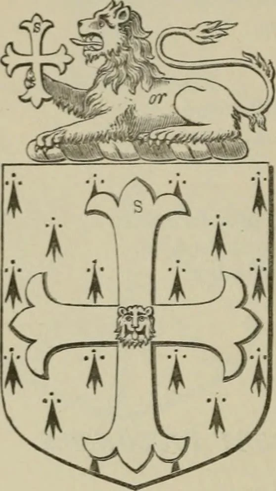 An illustration from The visitation of London : anno Domini 1633, 1634, and 1635. Made by Sr. Henry St. George, kt., Richmond herald, and deputy and marshal to Sr. Richard St. George, kt., Clarencieux king of armes, 1880, leaf 247