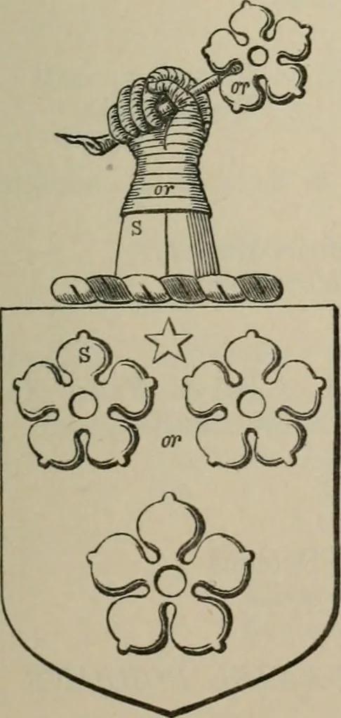 An illustration from The visitation of London : anno Domini 1633, 1634, and 1635. Made by Sr. Henry St. George, kt., Richmond herald, and deputy and marshal to Sr. Richard St. George, kt., Clarencieux king of armes, 1880, leaf 248