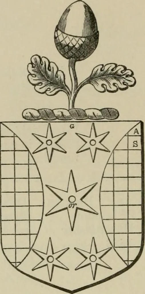 An illustration from The visitation of London : anno Domini 1633, 1634, and 1635. Made by Sr. Henry St. George, kt., Richmond herald, and deputy and marshal to Sr. Richard St. George, kt., Clarencieux king of armes, 1880, leaf 249