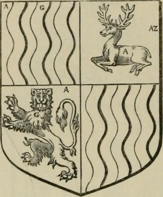 An illustration from The visitation of London : anno Domini 1633, 1634, and 1635. Made by Sr. Henry St. George, kt., Richmond herald, and deputy and marshal to Sr. Richard St. George, kt., Clarencieux king of armes, 1880, leaf 251