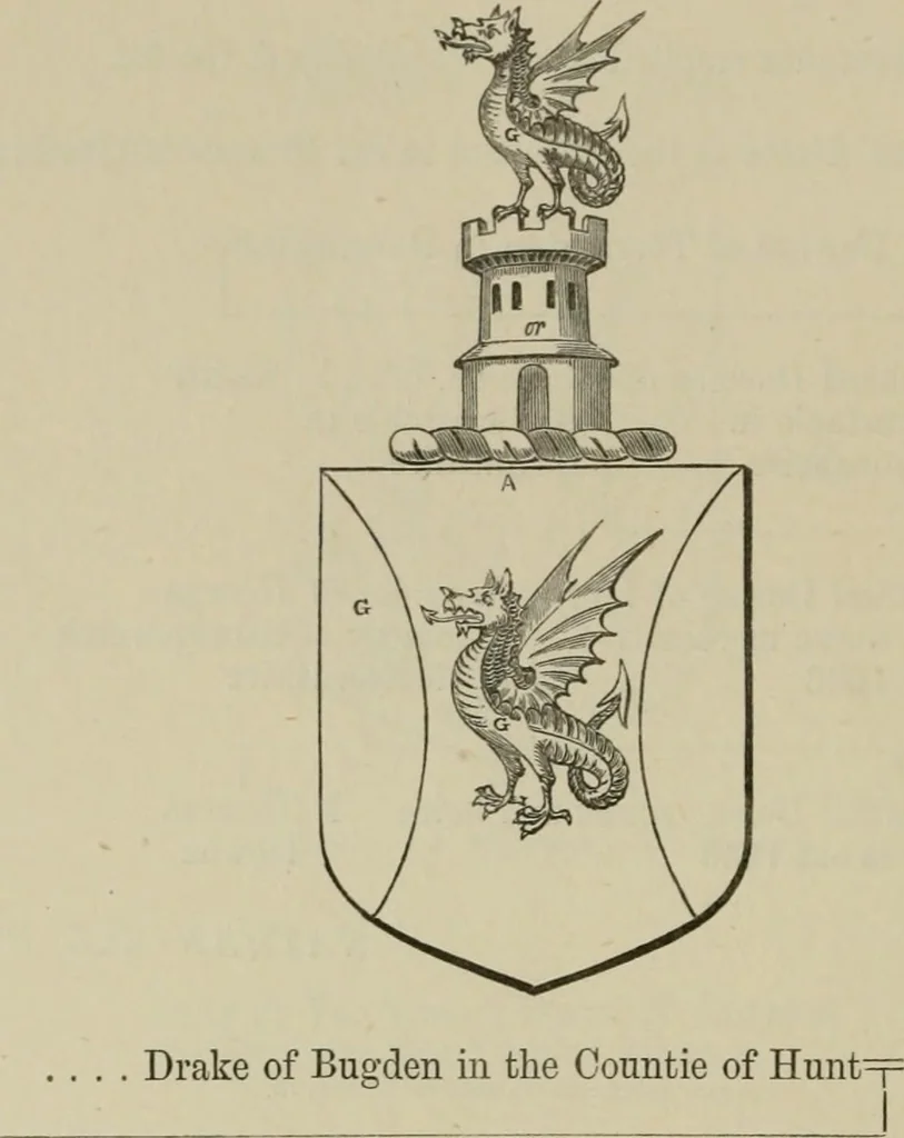 An illustration from The visitation of London : anno Domini 1633, 1634, and 1635. Made by Sr. Henry St. George, kt., Richmond herald, and deputy and marshal to Sr. Richard St. George, kt., Clarencieux king of armes, 1880, leaf 253