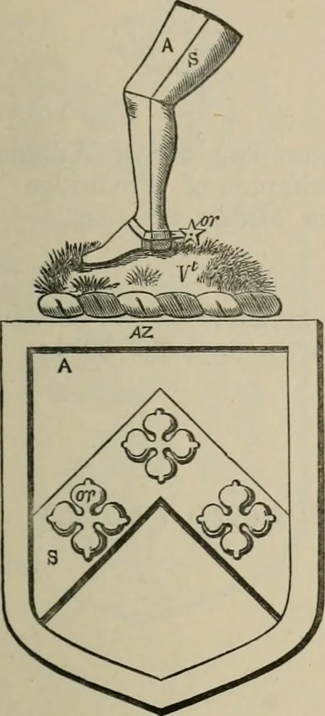 An illustration from The visitation of London : anno Domini 1633, 1634, and 1635. Made by Sr. Henry St. George, kt., Richmond herald, and deputy and marshal to Sr. Richard St. George, kt., Clarencieux king of armes, 1880, leaf 276