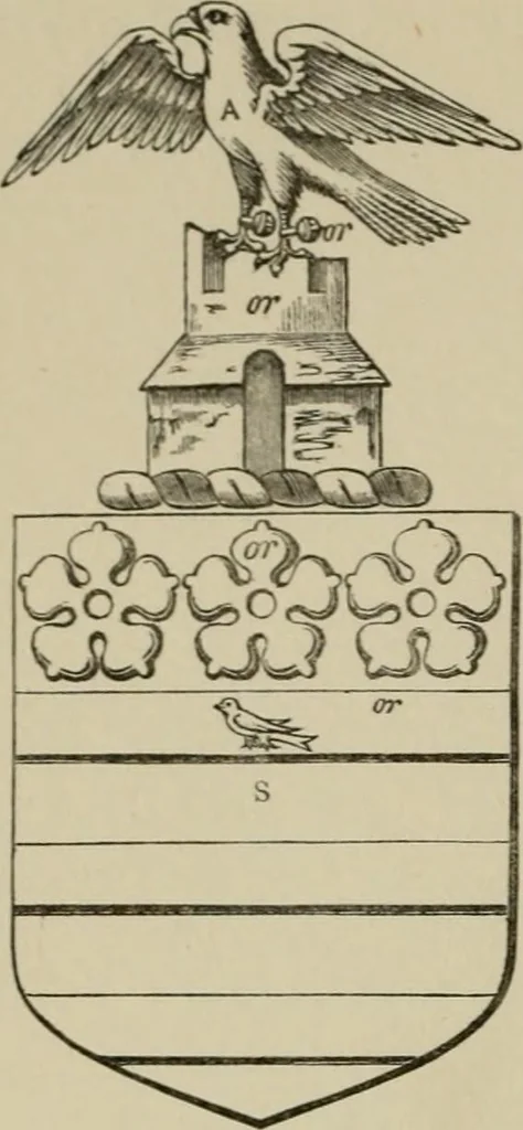 An illustration from The visitation of London : anno Domini 1633, 1634, and 1635. Made by Sr. Henry St. George, kt., Richmond herald, and deputy and marshal to Sr. Richard St. George, kt., Clarencieux king of armes, 1880, leaf 289