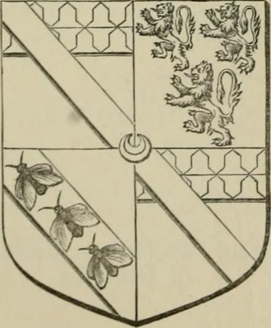 An illustration from The visitation of London : anno Domini 1633, 1634, and 1635. Made by Sr. Henry St. George, kt., Richmond herald, and deputy and marshal to Sr. Richard St. George, kt., Clarencieux king of armes, 1880, leaf 291