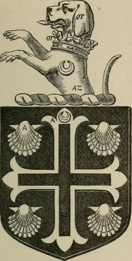 An illustration from The visitation of London : anno Domini 1633, 1634, and 1635. Made by Sr. Henry St. George, kt., Richmond herald, and deputy and marshal to Sr. Richard St. George, kt., Clarencieux king of armes, 1880, leaf 294