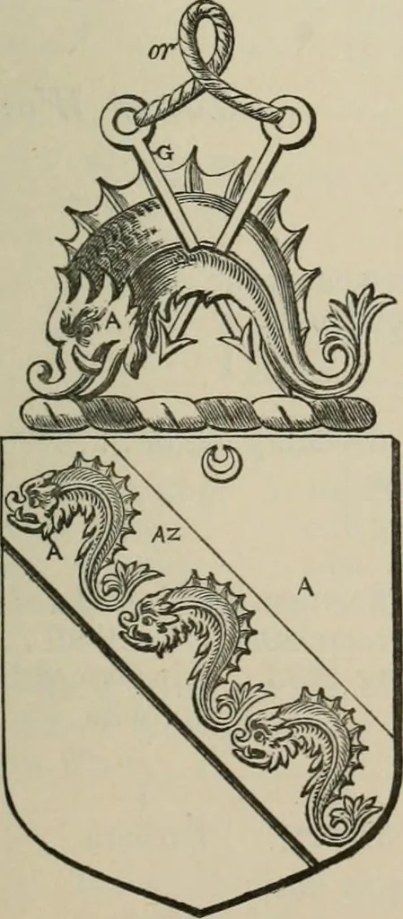 An illustration from The visitation of London : anno Domini 1633, 1634, and 1635. Made by Sr. Henry St. George, kt., Richmond herald, and deputy and marshal to Sr. Richard St. George, kt., Clarencieux king of armes, 1880, leaf 306
