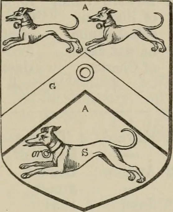 An illustration from The visitation of London : anno Domini 1633, 1634, and 1635. Made by Sr. Henry St. George, kt., Richmond herald, and deputy and marshal to Sr. Richard St. George, kt., Clarencieux king of armes, 1880, leaf 312
