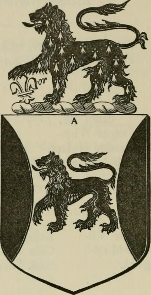 An illustration from The visitation of London : anno Domini 1633, 1634, and 1635. Made by Sr. Henry St. George, kt., Richmond herald, and deputy and marshal to Sr. Richard St. George, kt., Clarencieux king of armes, 1880, leaf 317