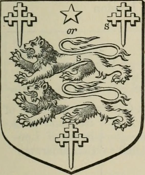 An illustration from The visitation of London : anno Domini 1633, 1634, and 1635. Made by Sr. Henry St. George, kt., Richmond herald, and deputy and marshal to Sr. Richard St. George, kt., Clarencieux king of armes, 1880, leaf 318