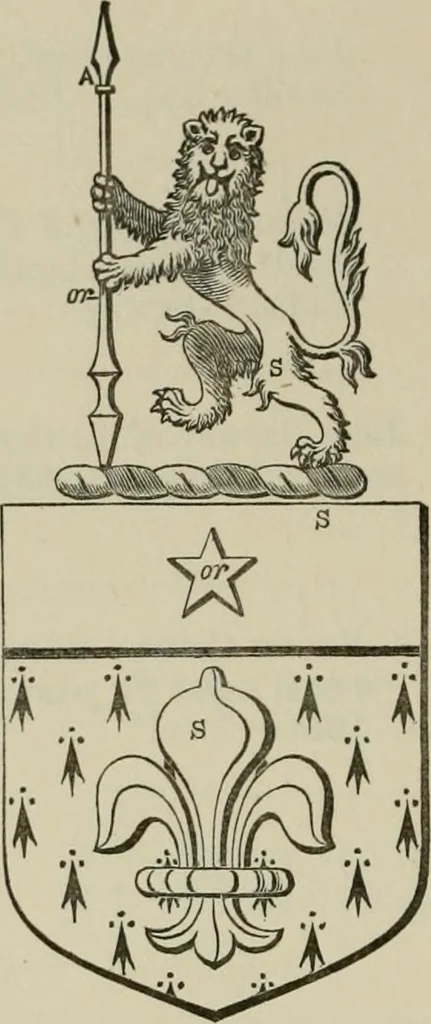 An illustration from The visitation of London : anno Domini 1633, 1634, and 1635. Made by Sr. Henry St. George, kt., Richmond herald, and deputy and marshal to Sr. Richard St. George, kt., Clarencieux king of armes, 1880, leaf 321