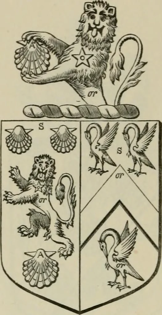 An illustration from The visitation of London : anno Domini 1633, 1634, and 1635. Made by Sr. Henry St. George, kt., Richmond herald, and deputy and marshal to Sr. Richard St. George, kt., Clarencieux king of armes, 1880, leaf 327