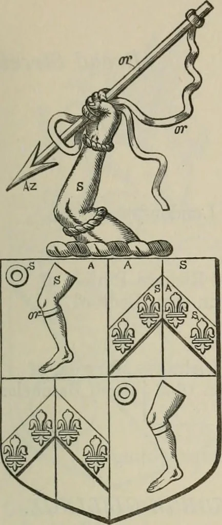 An illustration from The visitation of London : anno Domini 1633, 1634, and 1635. Made by Sr. Henry St. George, kt., Richmond herald, and deputy and marshal to Sr. Richard St. George, kt., Clarencieux king of armes, 1880, leaf 330