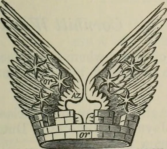 An illustration from The visitation of London : anno Domini 1633, 1634, and 1635. Made by Sr. Henry St. George, kt., Richmond herald, and deputy and marshal to Sr. Richard St. George, kt., Clarencieux king of armes, 1880, leaf 330