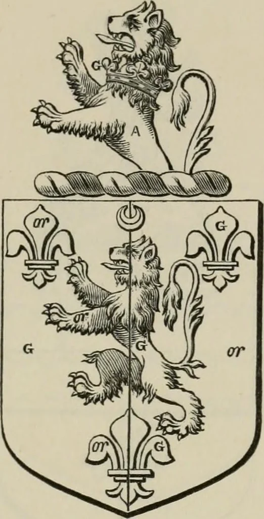 An illustration from The visitation of London : anno Domini 1633, 1634, and 1635. Made by Sr. Henry St. George, kt., Richmond herald, and deputy and marshal to Sr. Richard St. George, kt., Clarencieux king of armes, 1880, leaf 340