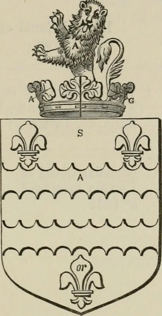 An illustration from The visitation of London : anno Domini 1633, 1634, and 1635. Made by Sr. Henry St. George, kt., Richmond herald, and deputy and marshal to Sr. Richard St. George, kt., Clarencieux king of armes, 1880, leaf 342