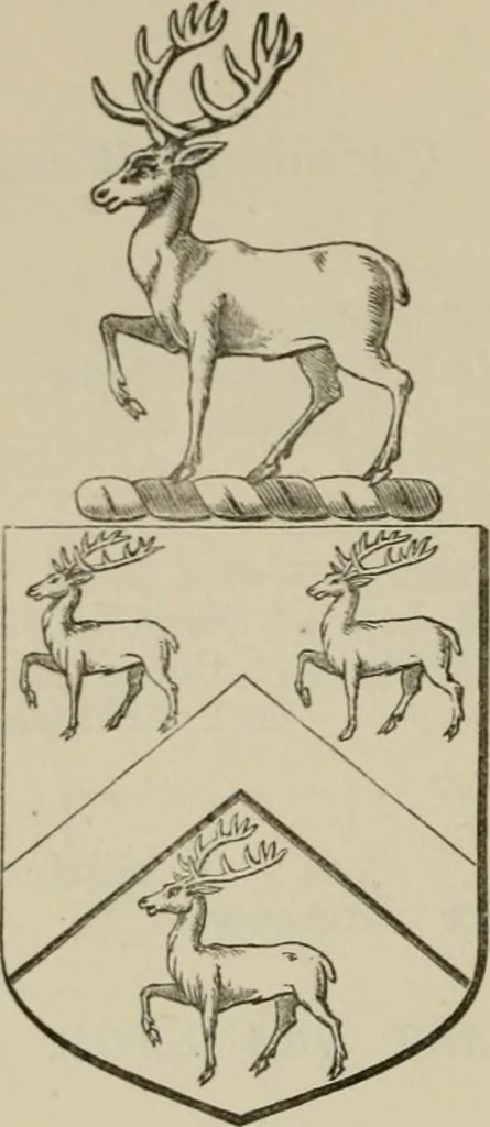 An illustration from The visitation of London : anno Domini 1633, 1634, and 1635. Made by Sr. Henry St. George, kt., Richmond herald, and deputy and marshal to Sr. Richard St. George, kt., Clarencieux king of armes, 1880, leaf 347