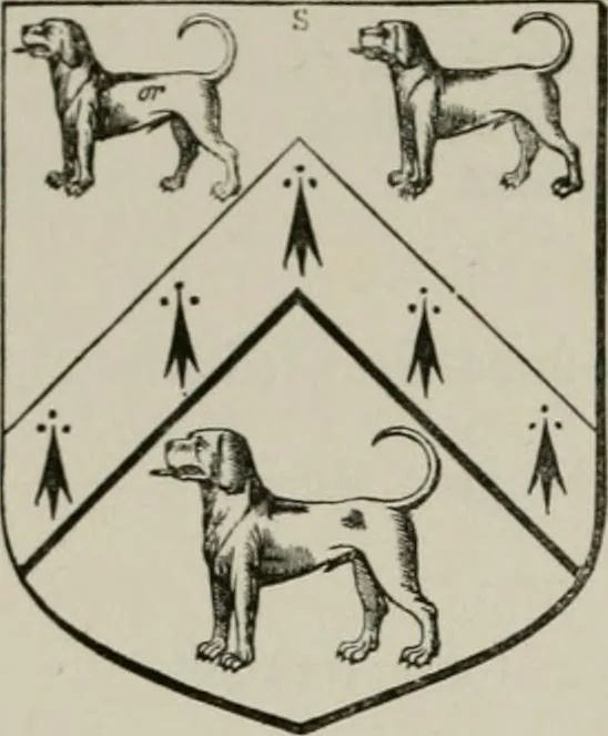 An illustration from The visitation of London : anno Domini 1633, 1634, and 1635. Made by Sr. Henry St. George, kt., Richmond herald, and deputy and marshal to Sr. Richard St. George, kt., Clarencieux king of armes, 1880, leaf 35