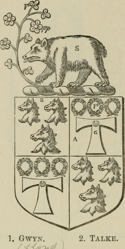 An illustration from The visitation of London : anno Domini 1633, 1634, and 1635. Made by Sr. Henry St. George, kt., Richmond herald, and deputy and marshal to Sr. Richard St. George, kt., Clarencieux king of armes, 1880, leaf 353