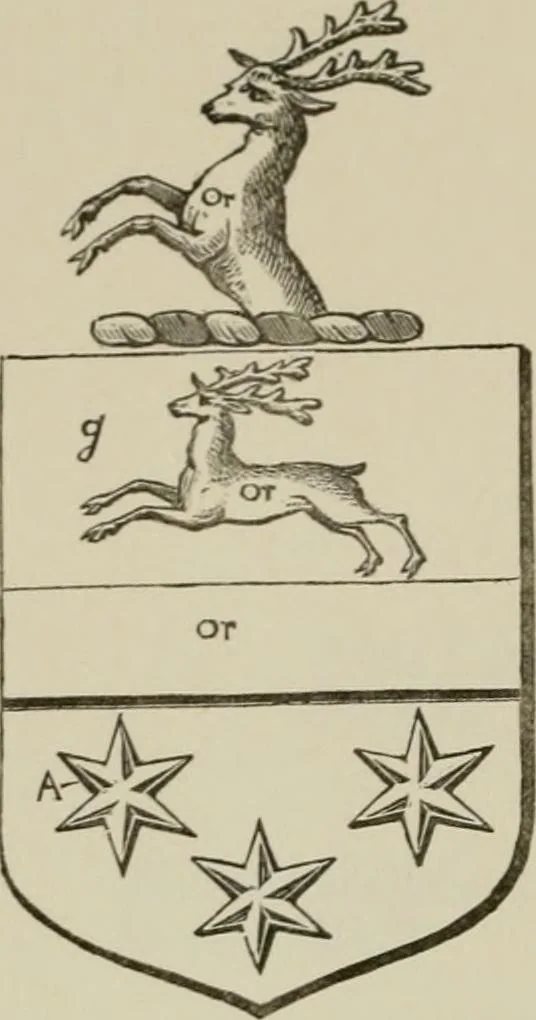 An illustration from The visitation of London : anno Domini 1633, 1634, and 1635. Made by Sr. Henry St. George, kt., Richmond herald, and deputy and marshal to Sr. Richard St. George, kt., Clarencieux king of armes, 1880, leaf 359