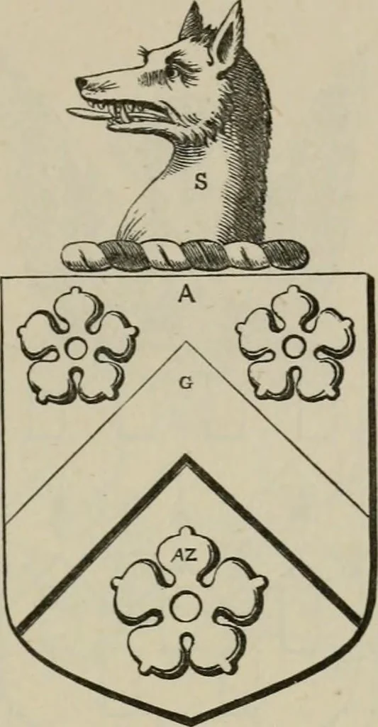 An illustration from The visitation of London : anno Domini 1633, 1634, and 1635. Made by Sr. Henry St. George, kt., Richmond herald, and deputy and marshal to Sr. Richard St. George, kt., Clarencieux king of armes, 1880, leaf 360
