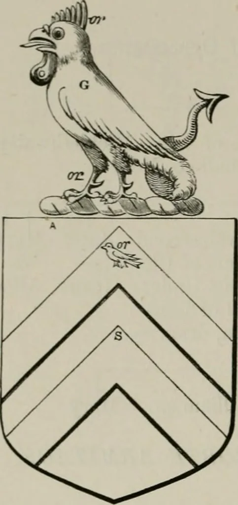An illustration from The visitation of London : anno Domini 1633, 1634, and 1635. Made by Sr. Henry St. George, kt., Richmond herald, and deputy and marshal to Sr. Richard St. George, kt., Clarencieux king of armes, 1880, leaf 37