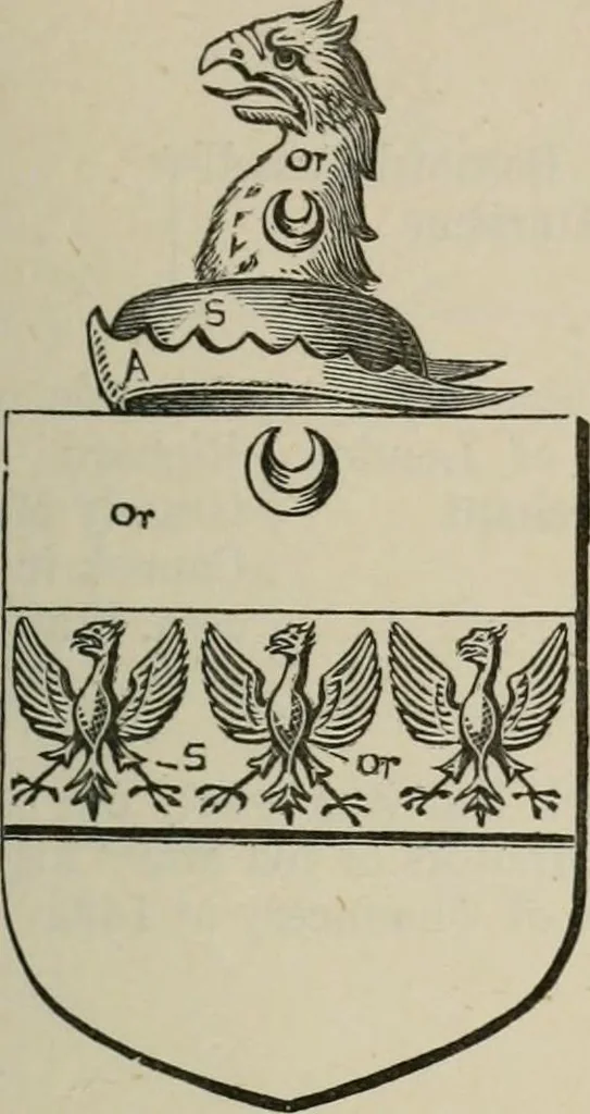 An illustration from The visitation of London : anno Domini 1633, 1634, and 1635. Made by Sr. Henry St. George, kt., Richmond herald, and deputy and marshal to Sr. Richard St. George, kt., Clarencieux king of armes, 1880, leaf 370