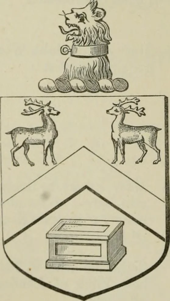 An illustration from The visitation of London : anno Domini 1633, 1634, and 1635. Made by Sr. Henry St. George, kt., Richmond herald, and deputy and marshal to Sr. Richard St. George, kt., Clarencieux king of armes, 1880, leaf 371