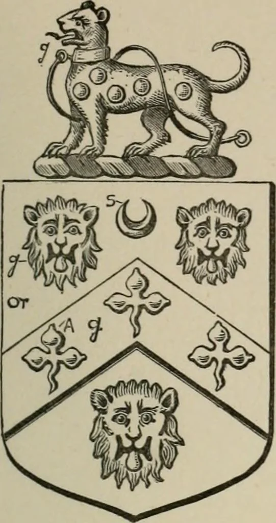 An illustration from The visitation of London : anno Domini 1633, 1634, and 1635. Made by Sr. Henry St. George, kt., Richmond herald, and deputy and marshal to Sr. Richard St. George, kt., Clarencieux king of armes, 1880, leaf 374